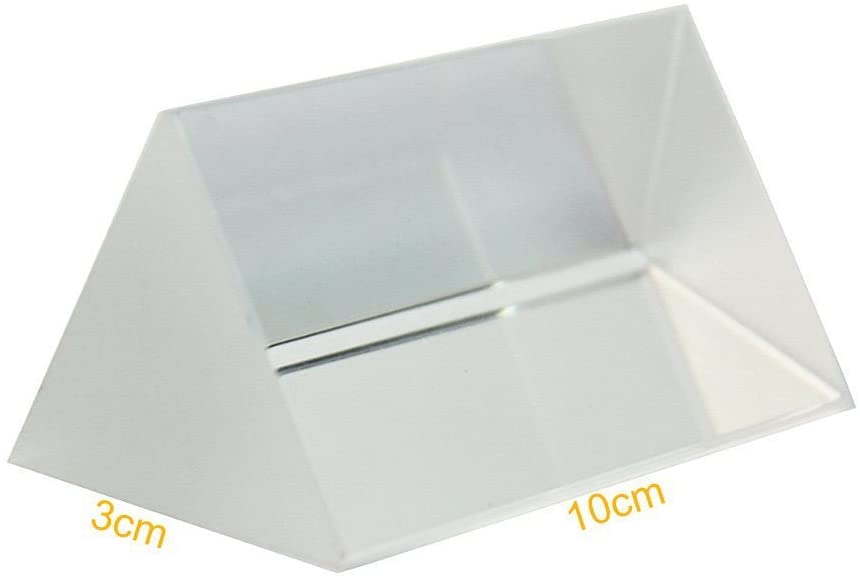 NAMVO Optical Glass Triple Triangular Prism Physics Teaching Light Spectrum 10cm/Can Reflect Seven-Color Sunlight - Image 2