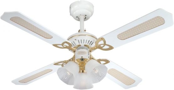Westinghouse Princess Trio 105 cm/ 42-inches Ceiling Fans, White-White Cane/ White