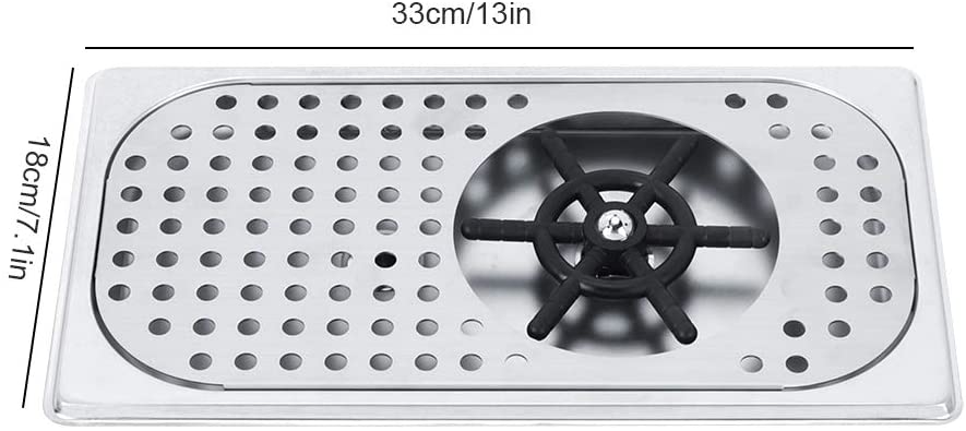 Glass Rinser for Kitchen Sink G1/2in 114mm Diameter 201 Stainless Steel Automatic Glass Washer for Home Hotel, Coffee Shop - Image 2