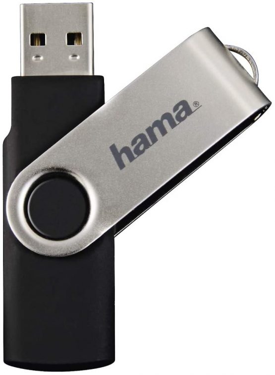 Hama Rotate FlashPen, USB 2.0, 8GB, 10MB/s - Black | Silver - Image 4