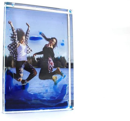 Adventa GBF46-BE Fun, Acrylic, Picture, Photo Frame, Liquid, Blue, Takes 101 x 152mm or 4 x 6 Print - Image 2