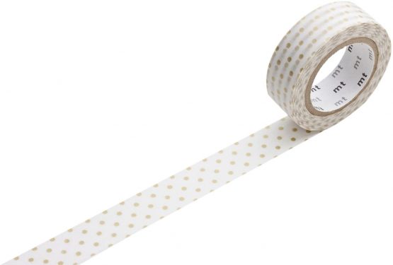 mt Dot S Washi Masking Tape Roll - Gold