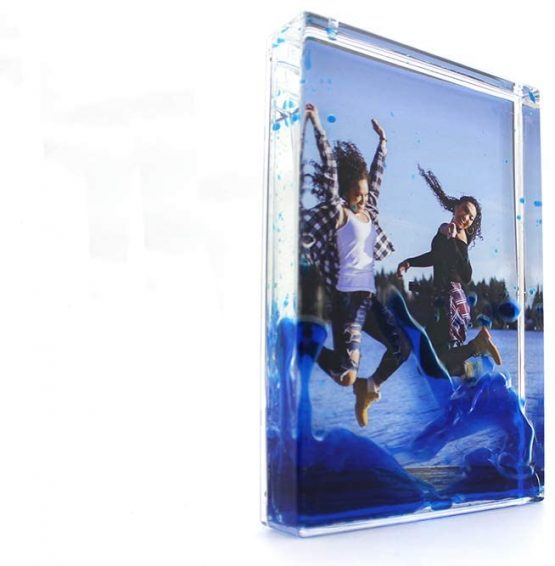 Adventa GBF46-BE Fun, Acrylic, Picture, Photo Frame, Liquid, Blue, Takes 101 x 152mm or 4 x 6 Print - Image 3