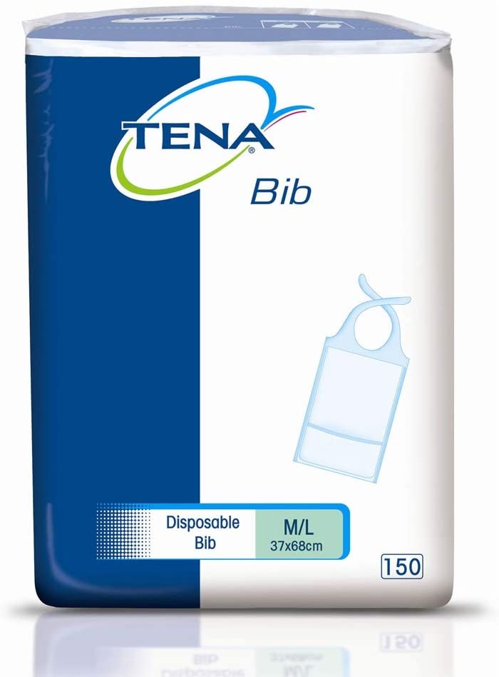 TENA Bibs Bib - M/L, 37 x 68 cm scahp720611 - Pack 150, Blanco