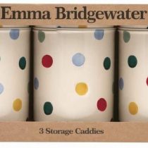 Emma Bridgewater - Polka Dot Floral set 3 caddies D10.6x15cm
