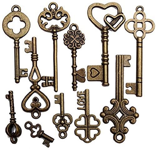 Zhichengbosi 11 PCS Vintage Skeleton Keys
