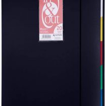 Grafoplás 39402010 - Folder, 20 Sleeves, in & Out System, A4, Black, 4 Units