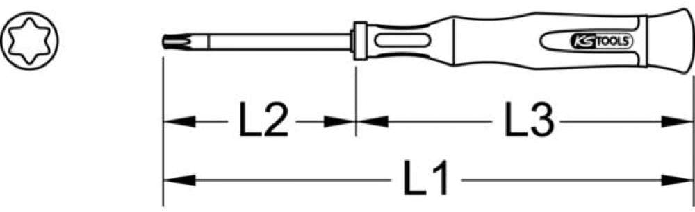 KS Tools 500.7140 Precision screwdriver, TX, T5 - Image 3