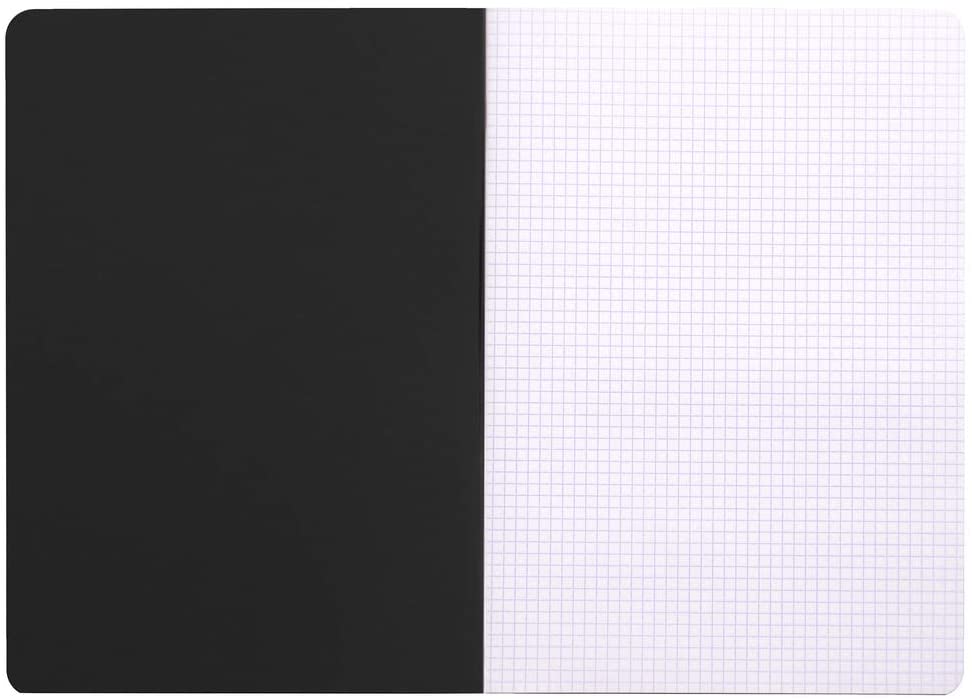 RHODIA 119163C, Black Piqué Notebook, A4, Small Squares, 96 pages, White Clairefontaine Paper 80 g/m, Soft - Image 2