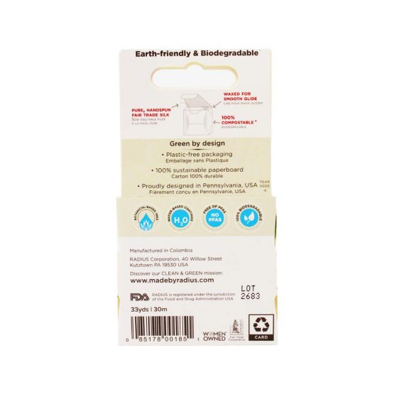 RADIUS Natural Biodegradable Silk Floss, Soft and Smooth for Total Tooth and Gum Protection(3 pack, 33 Yards) - Image 2