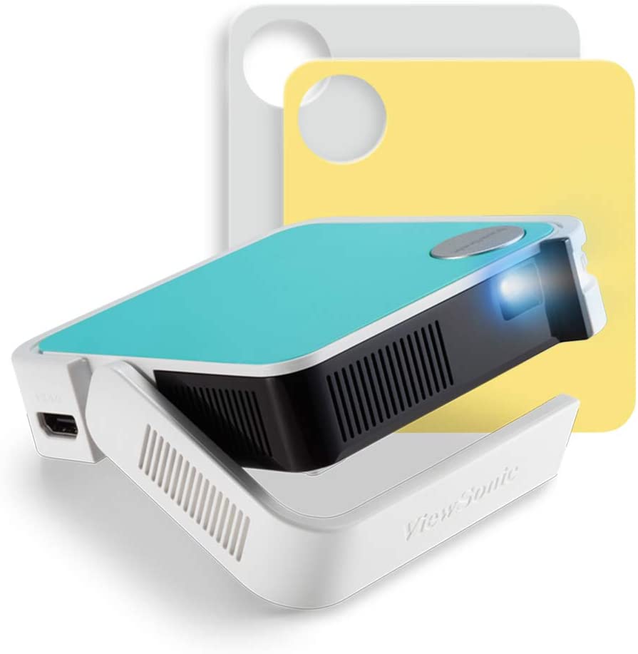 ViewSonic M1 mini Pocket LED Ultra-Portable Projector with Integrated JBL Audio, WVGA, 120 Lumens, HDMI, USB