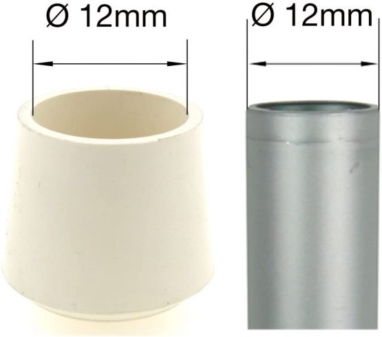 16x Rubber Furniture Feet Ferrule Caps Stoppers - Many Sizes & Colours Available - Ideal for Tables & Chairs - by Lifeswonderful (12mm, White) - Image 4