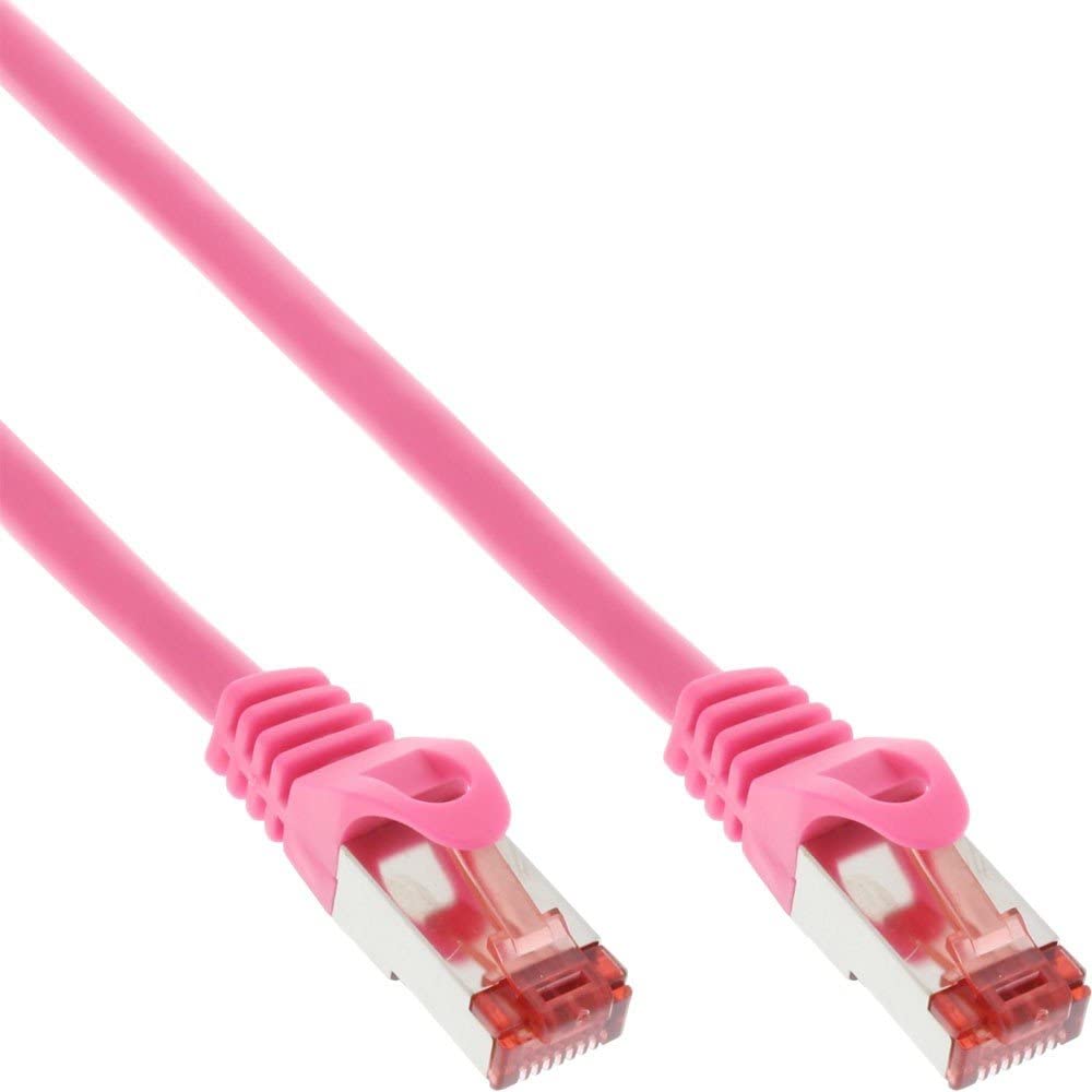 InLine Patch Cable S-STP/PIMF, Cat. 6 15 m Pink, 15m