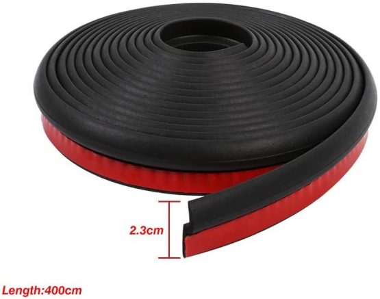 Z Shape Rubber Seal Protector Guard Strip, Rubber Car Door Seal Trim Car Door Protectors Door Edge Guards Weatherstrip For Window Door Engine Cover, 4m Length - Image 2