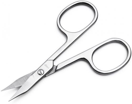 LIVINGO Premium Manicure Nail Scissors Multi-purpose Stainless Steel Cuticle Pedicure Beauty Grooming Kit for Eyebrow, Eyelash, Toenail, Dry Skin Curved Blade 9cm - Image 2