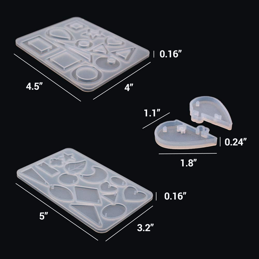 SNAIL GARDEN 252 Pcs Jewelry Moulds with Silicone Resin Pendant with Dried Flower Leaf,Epoxy Resin Mould with Necklace Chain - Image 2