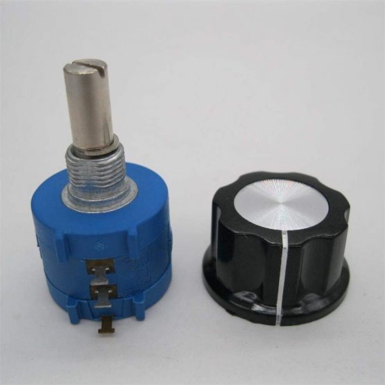 Taiss/2pcs 3590S 10-Turn Rotary Wire Wound Precision Potentiometer, Precision Multi turn Wirewound Potentiometer, 10 Ring Adjustable Resistor + 2pcs A03 knob (3590S-2-102L 1k ohm) - Image 3