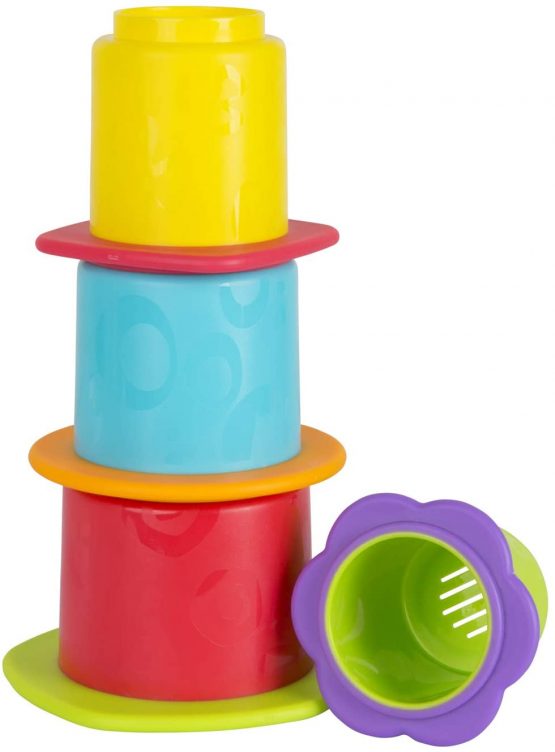 Playgro Toy, Stackable Bath Toy, 4 Pieces, Baby Toy, From 9 months, BPA free, Colourful, 40217 - Image 3