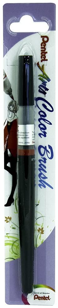 Pentel Arts Colour Brush, Black (Dye) ink, 1 Blister card of 1 Brush, XGFL-101X - Image 2