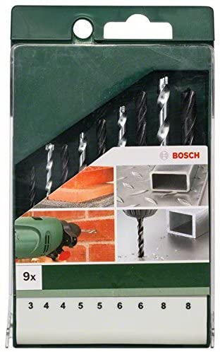 Bosch 2609255482 HSS-R Metal/Stone Drill Bit Set (9 Pieces) - Image 2