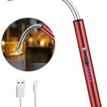 MOSUO Candle Lighter, Electric Arc Lighter USB Rechargeable Windproof Flameless Lighter, Electronic Lighter Long Lighter for Candles, Kitchen, Barbecue, Fireworks