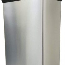Curver Metal Effect Pedal Touch Deco Bin, Silver, 50 Litre