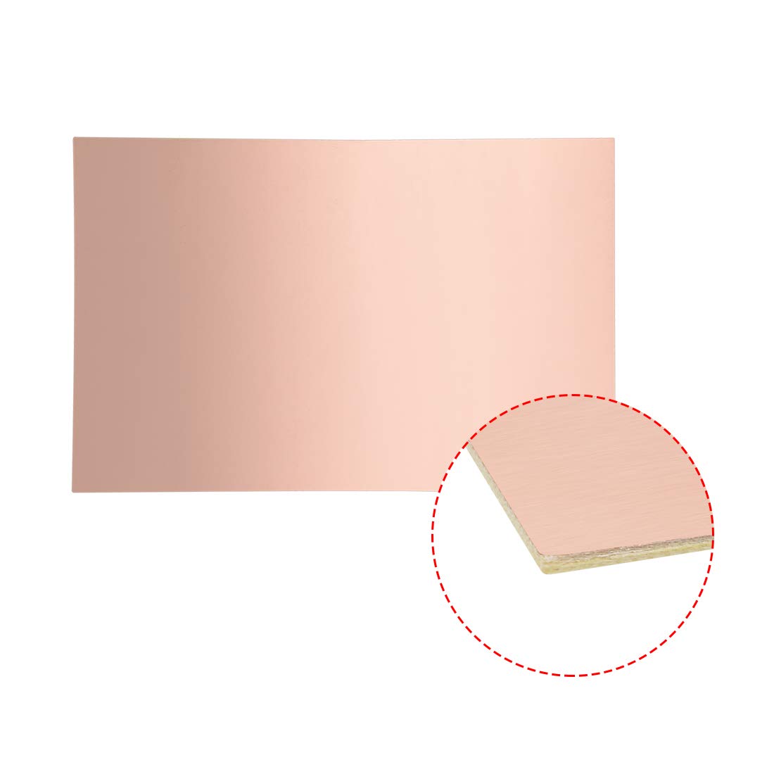 sourcing map Double-Sided Copper Clad Laminate PCB Circuit Board, FR4 230x150mm 9.06x5.91 inch