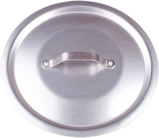 Pentole Agnelli Professional Aluminium 3 Mm. Round Heavy Lid With Small Loop Handle, Diameter 14 Cm.