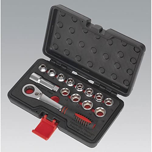 Sealey Ak6926 Socket Set 14Pc Go-Through Low Profile Walldrive Metric, Multicoloured, Variety Pack - Image 2
