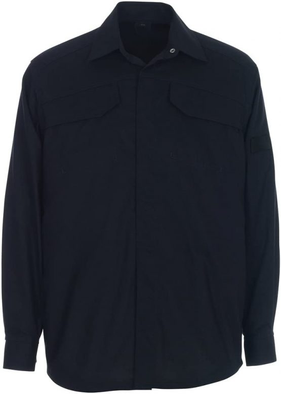 Mascot 09004-142-10 Ternitz Multisafe Multi Protective Modern Fit Shirt, Size 37-38, Dark Navy
