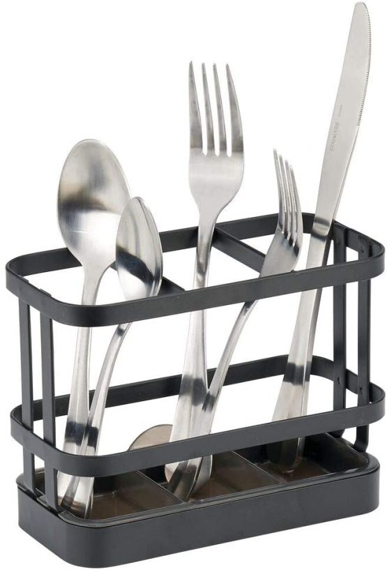 mDesign Cutlery Organiser — Kitchen Utensil Holder for Tables, Surfaces