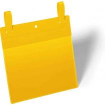 Durable Document Pocket with Straps A5 Landscape, Pack of 50 Pieces, Yellow