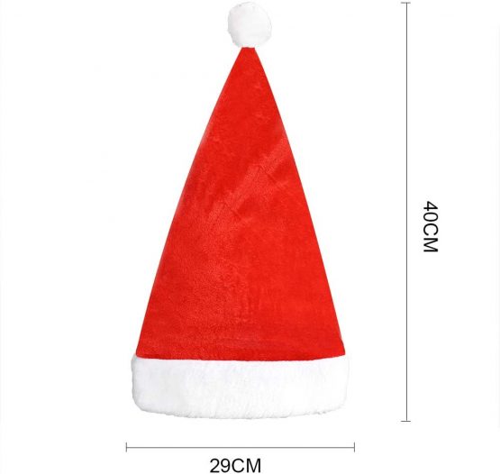Faburo 4pcs Christmas Hats Christmas Decoration Santa Claus hat Father Christmas Red Santa Christmas Hats for Christmas Holiday Party - Image 2
