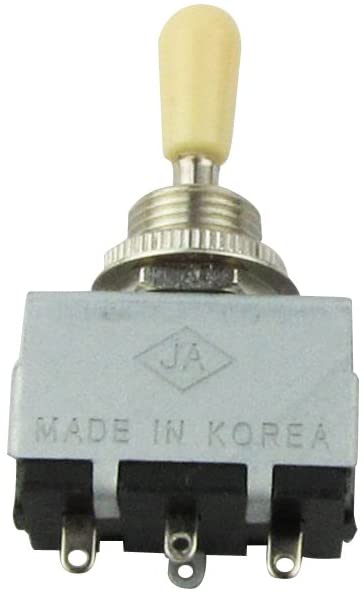 Musiclily 3 Way Box Toggle Switch Pickup Selector for Les Paul/SG style Electric Guitar,Cream Tip