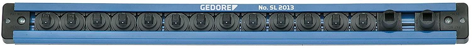 Gedore SL2013 380 mm Tool Holding Rail for 1/4 - Blue/Black (13-Piece)