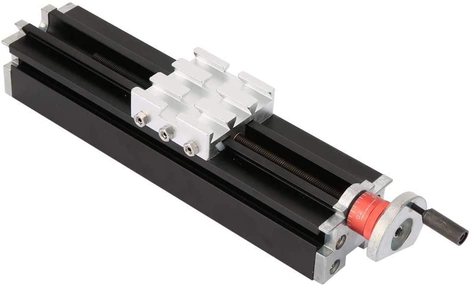 Z010M Metal Cross Slide Block Lathe Horizontal Slider, Max Stroke 200mm, Black