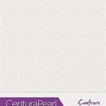 Crafters Companion A4 Coloured Single Sided Snow White Hint of Silver – 300GSM (10 Sheet Pack) -Perfect for Arts and Crafts, Printing, Card Bases & Folding-Centura Pearl