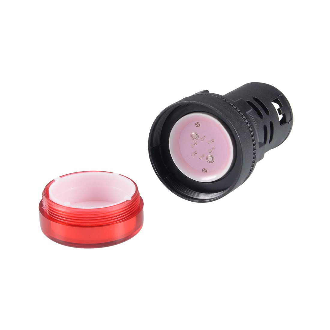 sourcing map 6Pcs Red Green Indicator Light AC/DC 24V, 22mm Panel Mount, for Electrical Control Panel HVAC, DIY Projects - Image 3