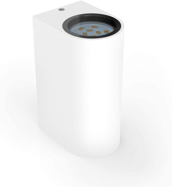 B.Kt Splashproof Up and Down Wall Light for Indoors or Outdoors with 2X 5W GU10 Bulbs, White - Image 2