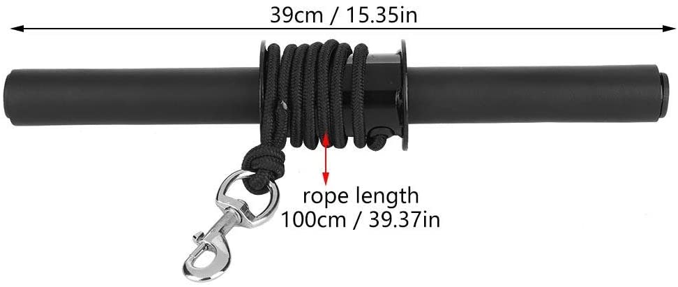 Dilwe Wrist Roller - Black Alloy Steel Forearm Strengthener for Home Gym Fitness Muscles Workout 20lbs Weight Capacity - Image 4