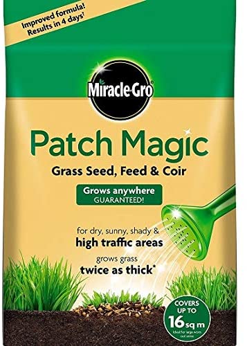 Miracle-Gro Patch Magic Grass Seed, Feed and Coir 3.6 kg - 48 patches, 3.5 kg