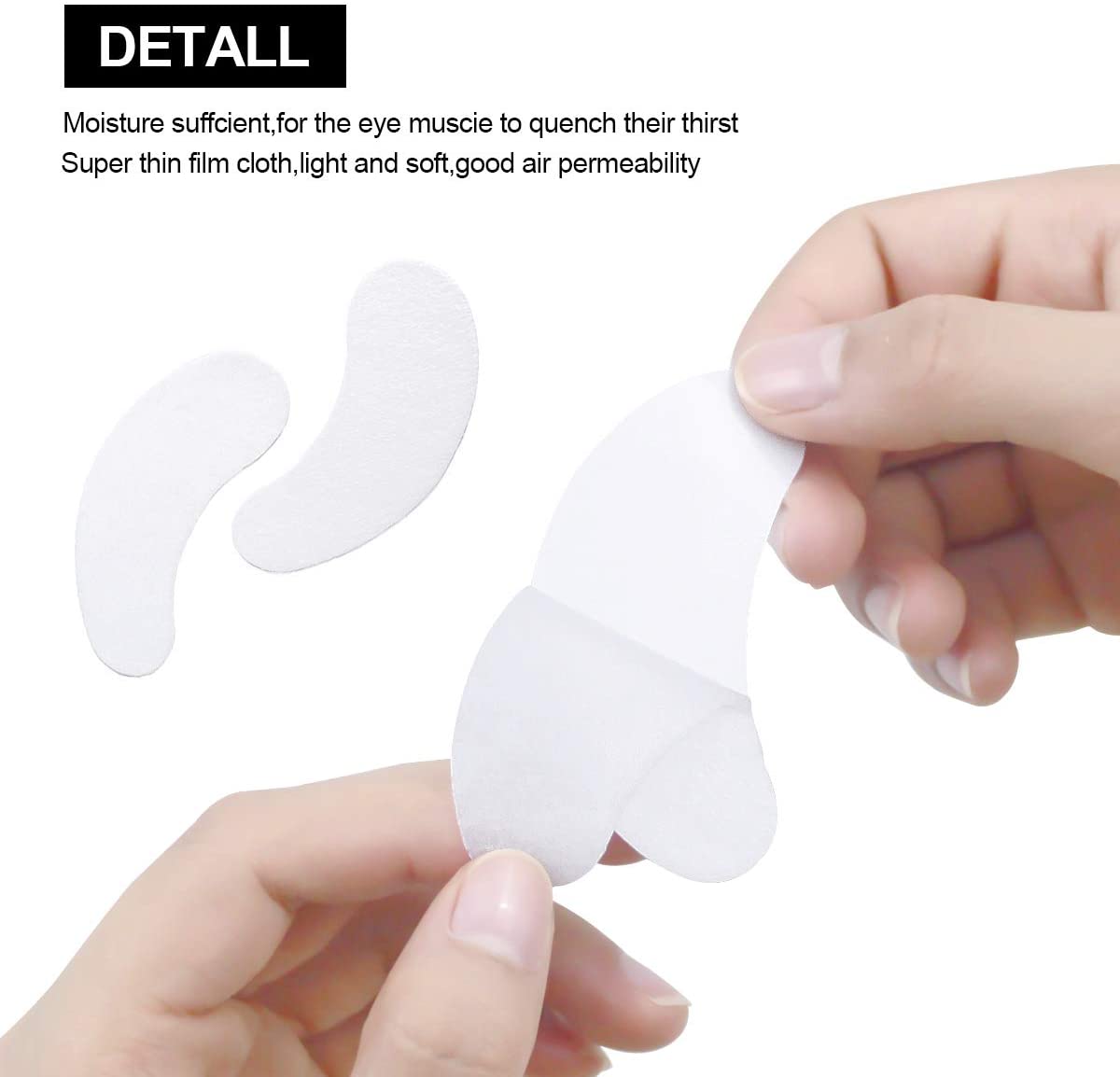 Under Eye Gel Pads 50 works Gel Eye Pads for Lash Eyelash Extensions Lint Free Eye Patches, 2 count (Pack of 50) - Image 3