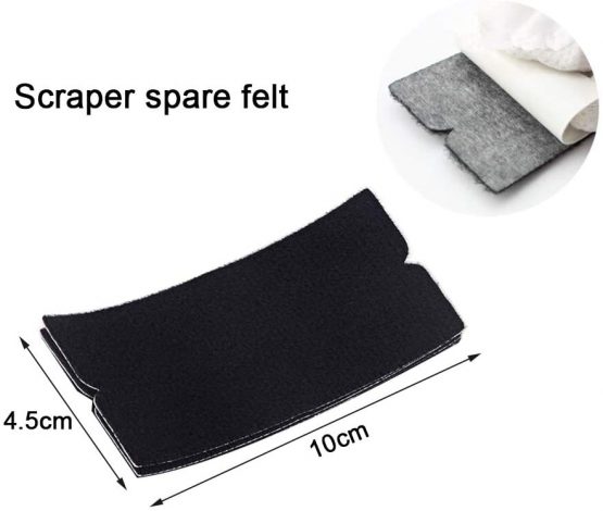 QitinDasen 10Pcs Professional Car Felt Edge Scraper Kit, 4 Inch Vinyl Wrapping Carbon Fiber Felt Edge Squeegee, with Fabric Felt Edge and Craft Trim Tool, for Car Vinyl Scraper Decal Applicator Tool - Image 4