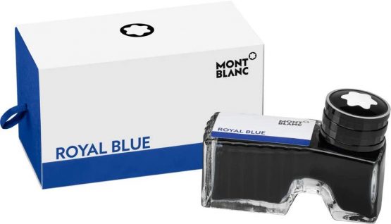 Montblanc Ink Bottle Royal Blue 105192 – Bottled Refill Ink in Blue for Fountain Pens – High Quality and Quick-Drying – 60ml
