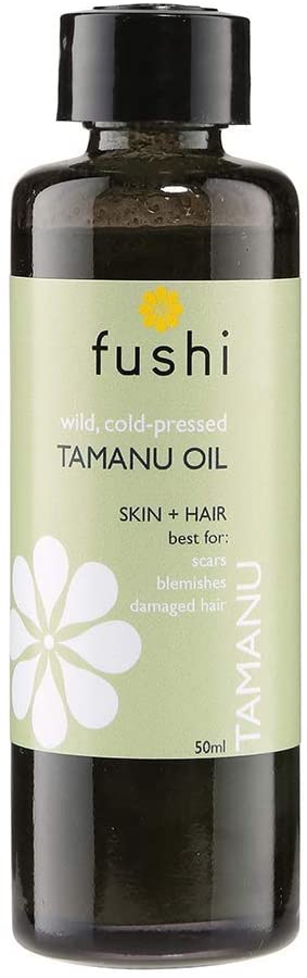 Fushi Wellbeing Organic Tamanu Oil Fresh-Pressed, Antioxidant & Vitamin E, Best for Scars Blemishes, Damaged Hair