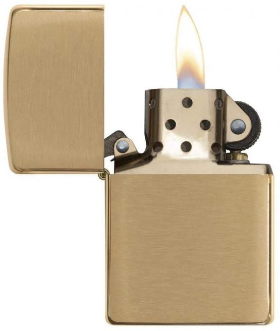 Zippo 204B New Windproof Lighter - Brushed Brass - Image 3