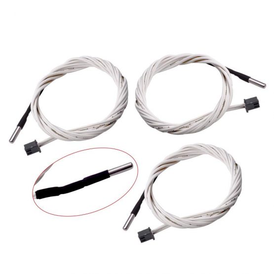 3D Printer Thermistor HT-NTC 100K Temp Sensor +300 Degrees for Hot End Heater Block 3x15 3950 Wiring Female 2Pin XH2.54 - Image 2