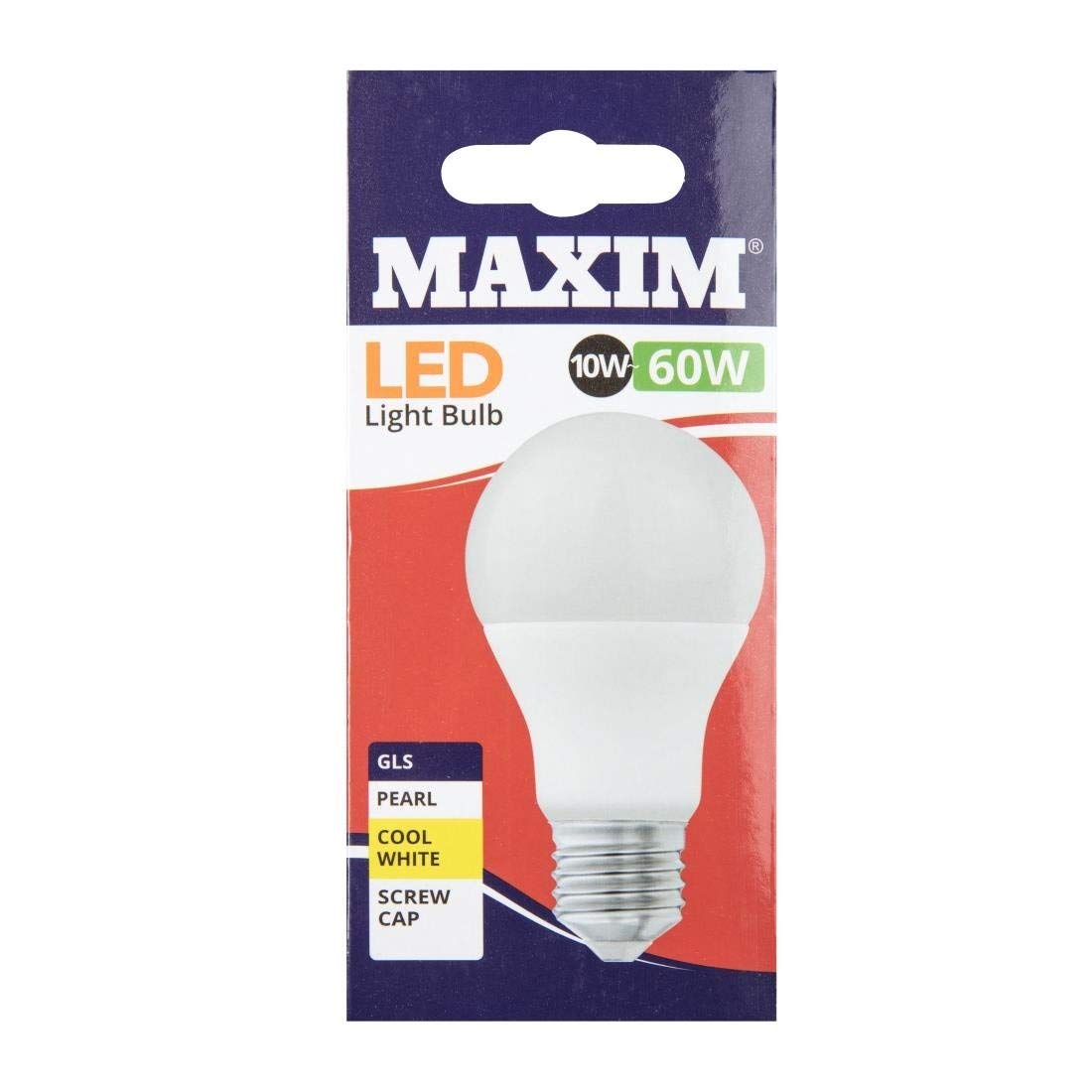 Maxim LED GLS Edison Screw (Cool White) - 10watt (60watt) (Pack 10), 60MLGESCW5X10, Pack of 1 - 10 Count Lightbulbs - Image 2