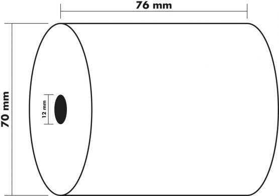 Exacompta Register Roll, 76 mm x 25m, 10 rolls - Image 3