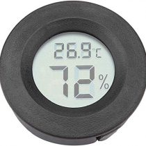 Eidyer Reptile Thermometer, Digital Hygrometer Thermometer for Incubators Indoor Reptile Breeding Box Weather Station Greenhouse Basement Gauge Terrarium Hygrometer Lizard Spider Tortoise Tank Round